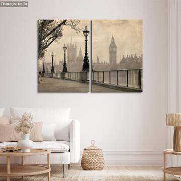 Canvas print Big Ben & parliament, two panels 2