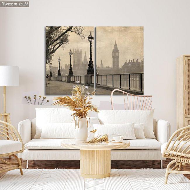 Canvas print Big Ben & parliament, two panels