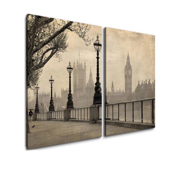 Canvas print Big Ben & parliament, two panels