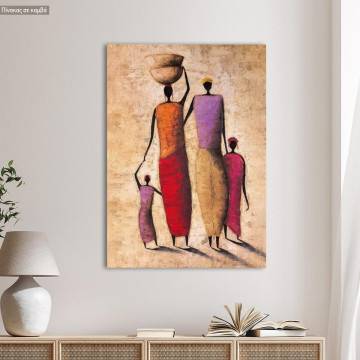 Canvas print, African family