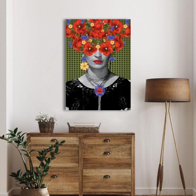 Canvas print Frida and poppies