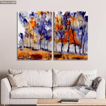 Canvas print Autumn clump, two panels