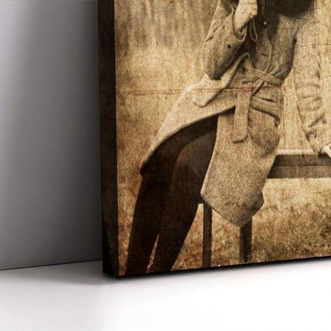 Canvas print Flirting @ bench, two panels
