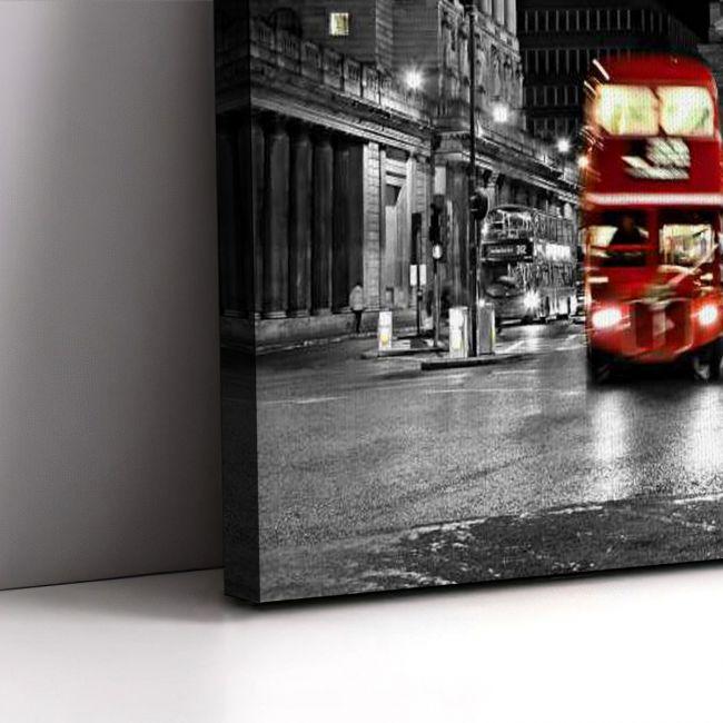 Canvas print London bus, two panels