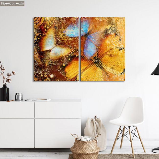 Canvas print Butterfly I artistic, two panels