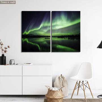 Canvas print Northern lights, two panels 2