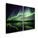 Canvas print Northern lights, two panels