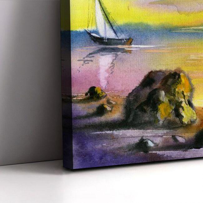 Πίνακας σε καμβά Sea landscape, δίπτυχος