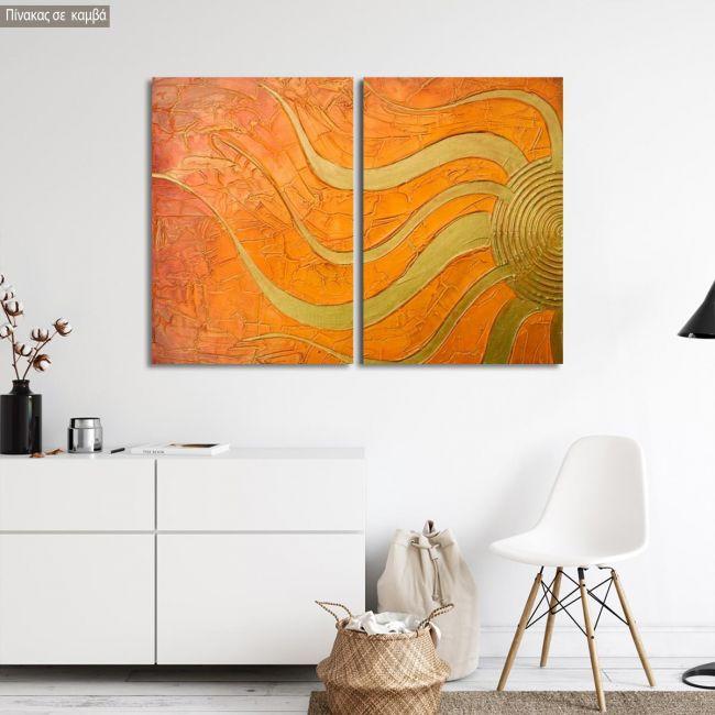 Canvas print Golden sun, two panels