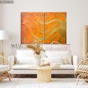 Canvas print Golden sun, two panels