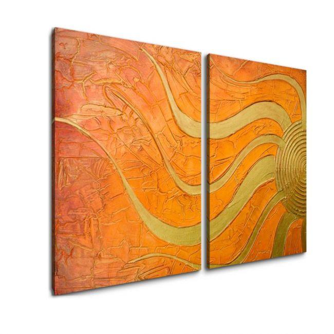 Canvas print Golden sun, two panels