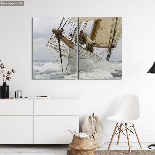 Canvas print Breaking the waves, two panels