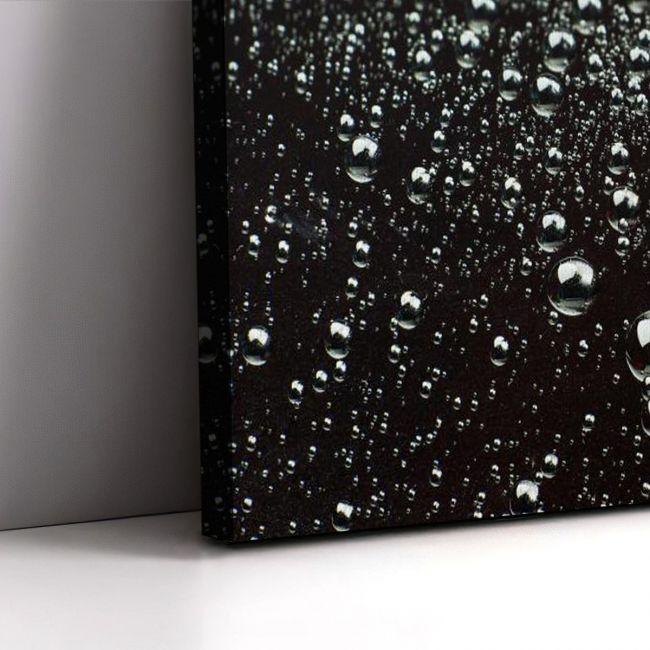 Canvas print Rose with water drops, two panels