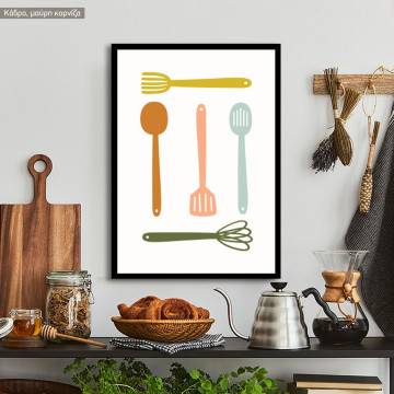 Set of utensils, poster