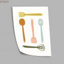 Set of utensils, αφίσα, πόστερ