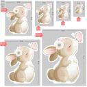 Wooden printed figureCute bunny