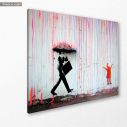 Πίνακας σε καμβά Rainbow rain, Banksy