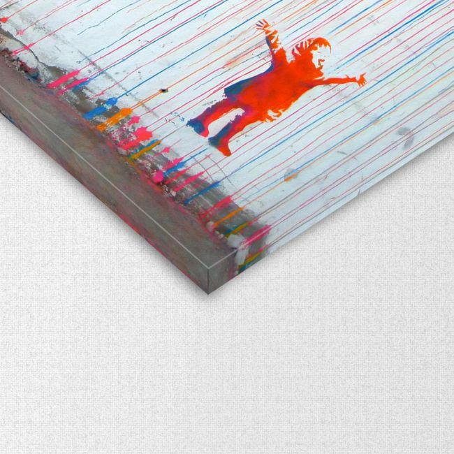 Πίνακας σε καμβά Rainbow rain, Banksy