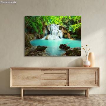 Canvas print Huay mae kamin waterfall Framed canvas View 1 2