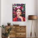 Πίνακας σε καμβά Flowered Frida I