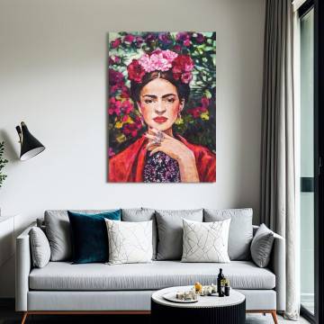 Canvas print Flowered Frida I