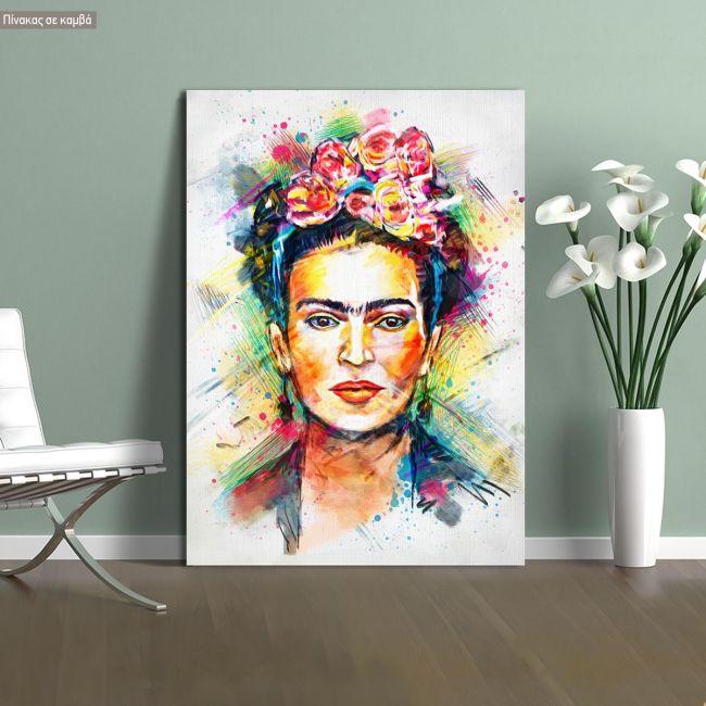 Πίνακας σε καμβά Frida Καμβάς τελαρωμένος