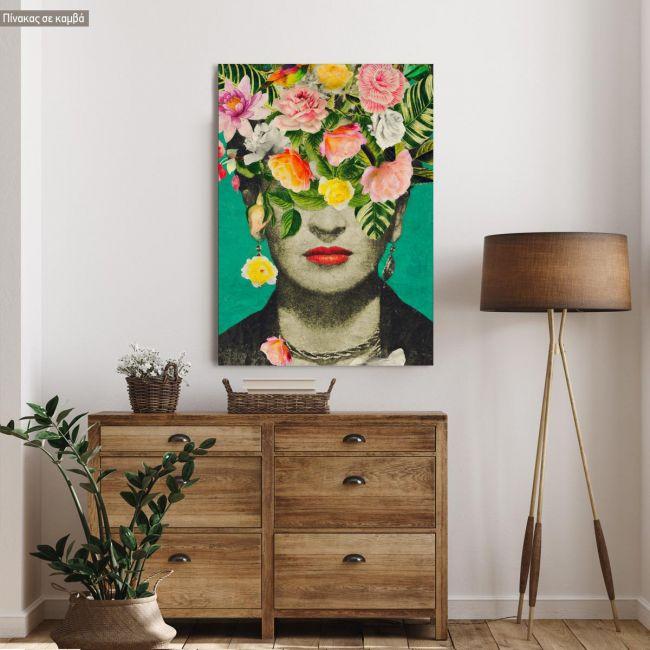 Πίνακας σε καμβά Flowered Frida