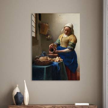 Canvas print The milk maid, Vermeer J.