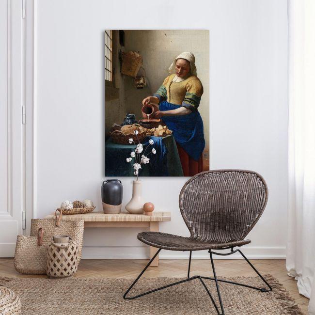 Canvas print The milk maid, Vermeer J.