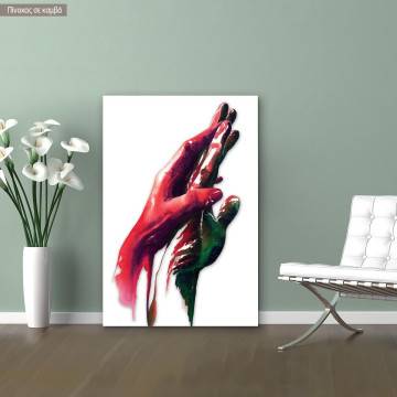 Canvas print The touch reart