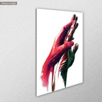 Canvas print The touch reart Framed canvas View 1 2