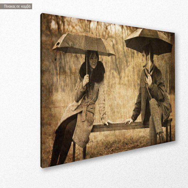 Canvas print Flirting @ bench