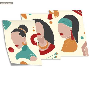 Boho Women Collection II, three panels poster 2