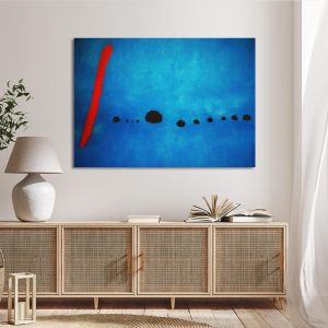 Canvas print Blue II reart (original by J. Miro) Framed canvas View 1 2