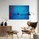 Canvas print Blue II reart, (original by J. Miro)