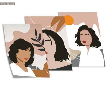 Boho Women Collection III, three panels poster 2