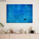 Canvas print Blue III reart, (original by J. Miro)