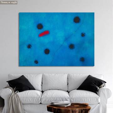 Πίνακας σε καμβά Blue I reart, (original by J. Miro)