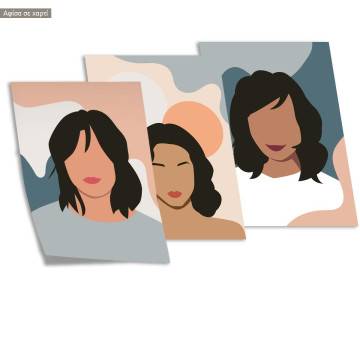 Boho Women Collection IV, three panels poster 2