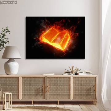 Canvas print Book on fire 2