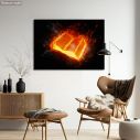 Canvas print Book on fire