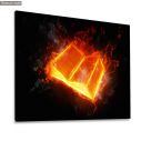 Canvas print Book on fire