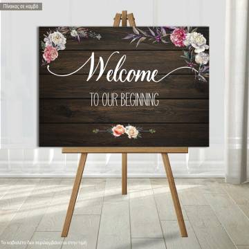 Πίνακας σε καμβά Welcome to our beginning, art1