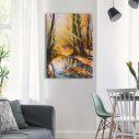 Canvas print Sunny autumn forest