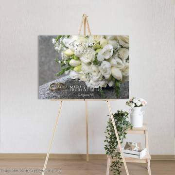 Canvas print Wedding welcome, Flowers I 2