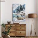 Canvas print Mountain lake and trees