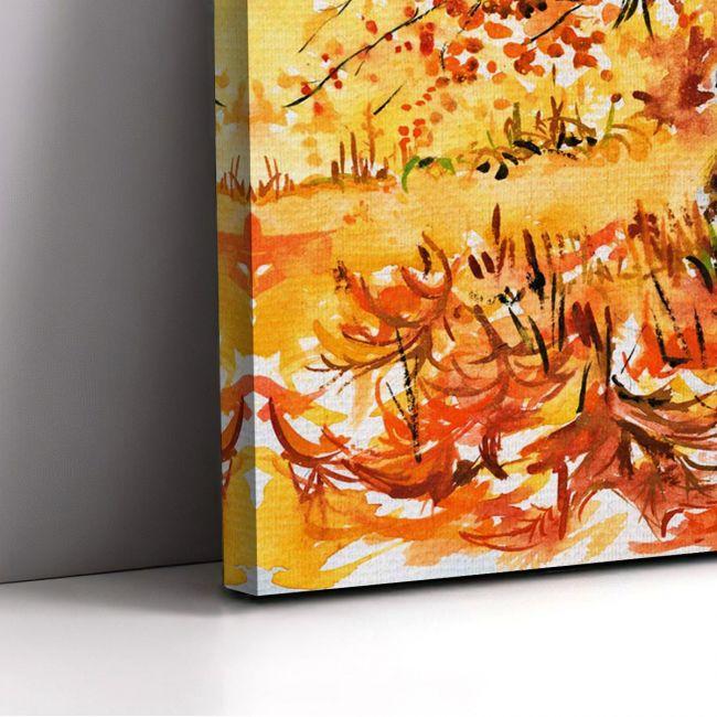 Canvas print Lonely man on the bench