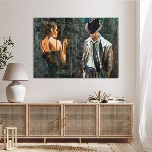 Πίνακας σε καμβά Maybe horizontal Καμβάς τελαρωμένος Όψη 1 2