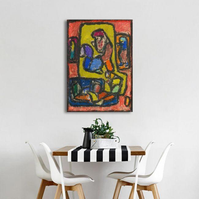 Πίνακας ζωγραφικής Composition with yellow shape Hölzel A. Καμβάς τελαρωμένος, 2