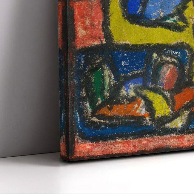 Canvas print Composition with yellow shape, Hölzel A